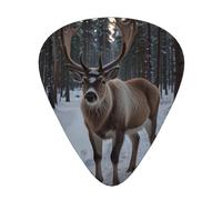 Finnish Reindeer Trail Prints Guitar Picks - 12-Piece Set with 3 Different Thicknesses, Suitable for Electric and Acoustic Guitars