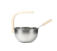 Finnish Sauna Bucket Ladle Set - Stainless Steel Water Bucket | Handle Design, Spa Wellness Accessory, Bath | Home Resort Relaxation Aromatherapy Ritual Room Use Pack Pro