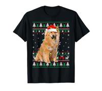 Finnish Spitz Dog Christmas Ugly Sweater Dog Lights Xmas T-Shirt