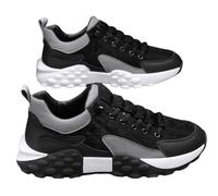 Finny Orthopedic Lightweight Sports Shoes, Lightweight Comfort Platform Non-Slip Sneakers Arch Support (Black,6.5-7)