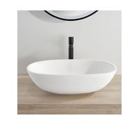Fino Stone Almeria Matt White Countertop Stone Basin - 550mm Transform Your Bathroom into a Modern Luxury Space with a Modern Designer Fino Stone Basin