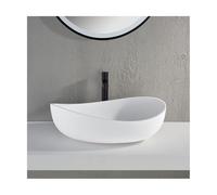 Fino Stone Mallorca Matt White Countertop Stone Basin - 600mm Transform Your Bathroom into a Modern Luxury Space with a Modern Designer Fino Stone Basin