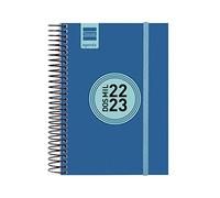 Finocam - 2022 2023 Diary Espir Label 1 Day Page September 2022 - August 2023 (12 Months) Spanish Cobalt Blue