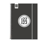 Finocam - 2022 2023 Espir Label Week to View Horizontal September 2022 - August 2023 (12 months) Spanish Black