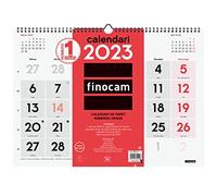 Finocam - 2023 Neutral Wall Calendar Large Numbers January 2023 - December 2023 (12 months) Catalan