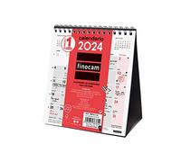 Finocam - 2024 Desktop Neutral Calendar for Writing January 2024 - December 2024 (12 months) Spanish