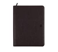 FINOCAM - Focus Document Holder A4 - Black | High-Quality Polyurethane | Zippered Portfolio - Pen Holder and Interior Tablet Pocket | Equipped with Notepad