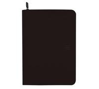 FINOCAM - Document Holder A4 Serie 00 - J964 Black | Polyester Document Holder | Zippered Portfolio - Pen Holder and Interior Tablet Pocket | Ring Binder