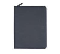 Finocam - A4 Nopal Document Holder - Navy Blue | Zippered Portfolio - Inner Tablet Pocket | Notepad Folder | BIOMATERIAL Document Holder - Cactus Base