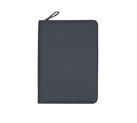 Finocam - A5 Nopal Document Holder - Navy Blue | Zippered Portfolio - Inner Tablet Pocket | Notepad Folder | BIOMATERIAL Document Holder - Cactus Base