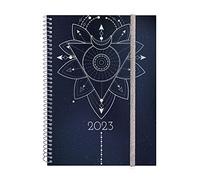 Finocam - Agenda 2023 Spiral Beta Week Horizontal View January 2023 - December 2023 (12 months) Moon Portuguese