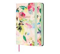 Finocam - Agenda 2026 1 Day Page | January - December (12 months) | 2026 Annual Agenda with Elastic Band and Dot Ribbon | Flexi Joy Soft Cover - Bloom - English