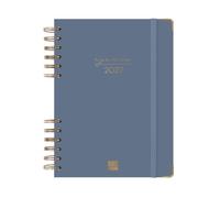 Finocam Alma Spiral Planner 2027 | Daily Diary | Blue | International. Planning, Organisation, Time Management & Productivity