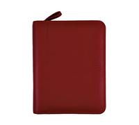 Finocam - Andrea 2025 Open Leather Zipper Organizer Agenda Week Vertical View January 2025 - December 2025 (12 months) Bordeaux Catalan