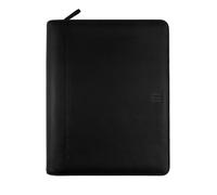 Finocam - Andrea Leather Zipper 2025 Diary with Ring Binder Week to View Vertical January 2025 - December 2025 (12 months) Black Catalan