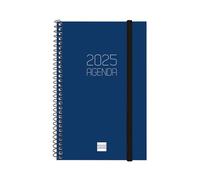 Finocam - Beta Spiral Agenda 2025 Week to View Horizontal January 2025 - December 2025 (12 months) Portuguese Blue