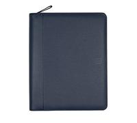 Finocam - Blue Andrea Zip-Close Leather Document Holder with Rings