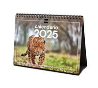 Finocam - Calendar Desktop Images to Write 2025 Month View January 2025 - December 2025 (12 months) Wild Wildlife Spanish
