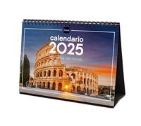 Finocam - Calendar Desktop Images to Write 2025 Month View January 2025 - December 2025 (12 months) Wonders of the World Spanish