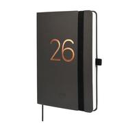 Finocam - Capri 16-Month Planner 2025-2026 Horizontal Week View September 2025 - December 2026 (16-Month) Black International