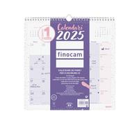 Finocam - Chic Wall Calendar to Write 2025 Month View January 2025 - December 2025 (12 months) Chic Purple Catalan