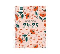 Finocam - Cool Agenda 2024 2025 Week View Horizontal September 2024 - June 2025 (academic year) + July and August summary Catalan Floral