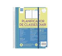Finocam - Daily Teaching Planner | 1 Day Per Page | Organizes up to 8 Hours | Includes Assessment Sheets and Meetings | with Stickers and Cover DIN A5 | Customisable, 4º, Medium | Catalan