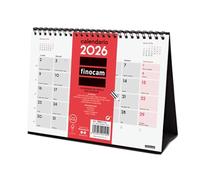 Finocam - Desk Calendar for Writing 2026 Monthly Layout January - December 2026 12 Months | Calendar 2026 | Neutral Monthly Planner - Italian, Writing Table, S - 210 x 150 mm