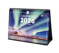 Finocam - Desktop Calendar 2026 Month to View January - December 2026 + Sep.-Dec. 2025 (4 months) reduced | Calendar 2026 | Images Nature - International