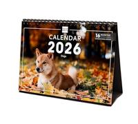 Finocam - Desktop Calendar 2026 Month View January - December 2026 + Sep.- Dec. 2025 (4 months) reduced | Calendar 2026 | Dogs Images - International