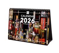 Finocam - Desktop Calendar 2026 Month to View January - December 2026 + Sep.-Dec. 2025 (4 months) reduced | Calendar 2026 | Images Traveling - International