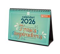 Finocam - Desktop Calendar 2026 Month View January - December 2026 + Sep.- Dec. 2025 (4 months) reduced | Calendar 2026 | Images Inspirational phrases - Catalan