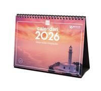 Finocam - Desktop Calendar 2026 Month View January - December 2026 + Sep.- Dec. 2025 (4 months) reduced | Calendar 2026 | Magical sunsets images - Catalan