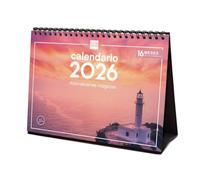 Finocam - Desktop Calendar 2026 Month View January - December 2026 + Sep.- Dec. 2025 (4 months) reduced | Calendar 2026 | Magical sunsets images - English