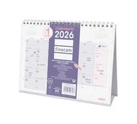 Finocam - Desktop Calendar to Write 2026 Month View January - December 2026 (12 Months) | 2026 Calendar for Noting | Chic Monthly Planner - Purple