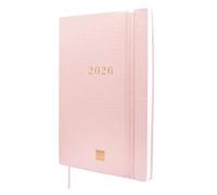 Finocam - Dotted 16-Month Planner 2025-2026 Horizontal Week View September 2025 - December 2026 (16 Months) Pink International