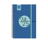 Finocam - Espir Agenda 2024 2025 Week to View Horizontal September 2024 - August 2025 (12 months) Cobalt Blue Catalan