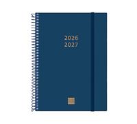 Finocam Espiral Weekly Planner 18-Month | Weekly View Horizontal Layout · July 2026 to December 2027 | Blue · International - Week-to-view diary