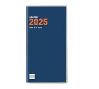 Finocam - Flat Agenda Cocktail 2025 Month View January 2025 - December 2025 (12 months) Spanish Blue