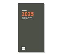 Finocam - Flat Annual Refill 2025 Week Horizontal View January 2025 - December 2025 (12 months) Spanish