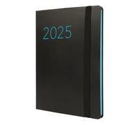 Finocam - Flexi Lisa Agenda 2025 Week to View Vertical January 2025 - December 2025 (12 months) Black Spanish