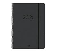 Finocam - Ikon 16-Month Planner 2025-2026 Vertical Week View September 2025 - December 2026 (16 Months) International Black