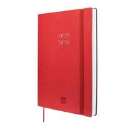 Finocam - Mara 18-Month Planner 2025-2026 Vertical Week View July 2025 - December 2026 (18 Months) Red International