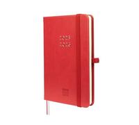 Finocam - Minimal 18-Month Planner 2025-2026 Horizontal Week View July 2025 - December 2026 (18 Months) Red International