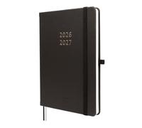 Finocam Mínimal Weekly Planner 18-Month | Weekly View Horizontal Layout · July 2026 to December 2027 | Black · International - Week-to-View Diary