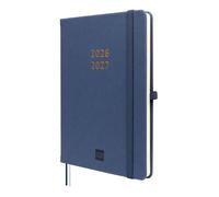 Finocam Mínimal Weekly Planner 18-Month | Weekly View Horizontal Layout · July 2026 to December 2027 | Blue · International - Week-to-View Diary