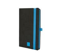 Finocam - Modern Dotted Black Notebook, Soft Cover, Micro-Perforated Pages, Elastic closure, Pen Loop, 144 Pages