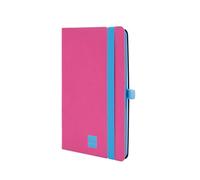 Finocam - Modern Dotted Pink Notebook, Soft Cover, Micro-Perforated Pages, Elastic closure, Pen Loop, 144 Pages