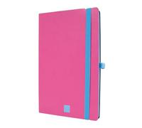 Finocam - Modern Dotted Pink Notebook, Soft Cover, Micro-Perforated Pages, Elastic closure, Pen Loop, 144 Pages
