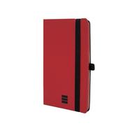 Finocam - Modern Dotted Red Notebook, Soft Cover, Micro-Perforated Pages, Elastic closure, Pen Loop, 144 Pages